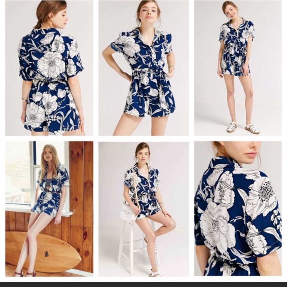 Urban Outfitters Blue Kimchi romper